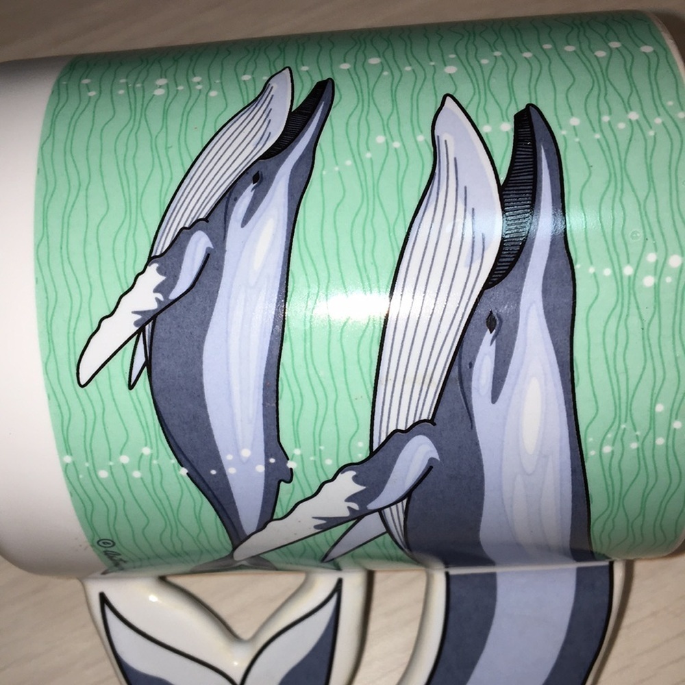 1992 Vintage Whale Tail Handle Coffee Mug - Picture 7 of 13